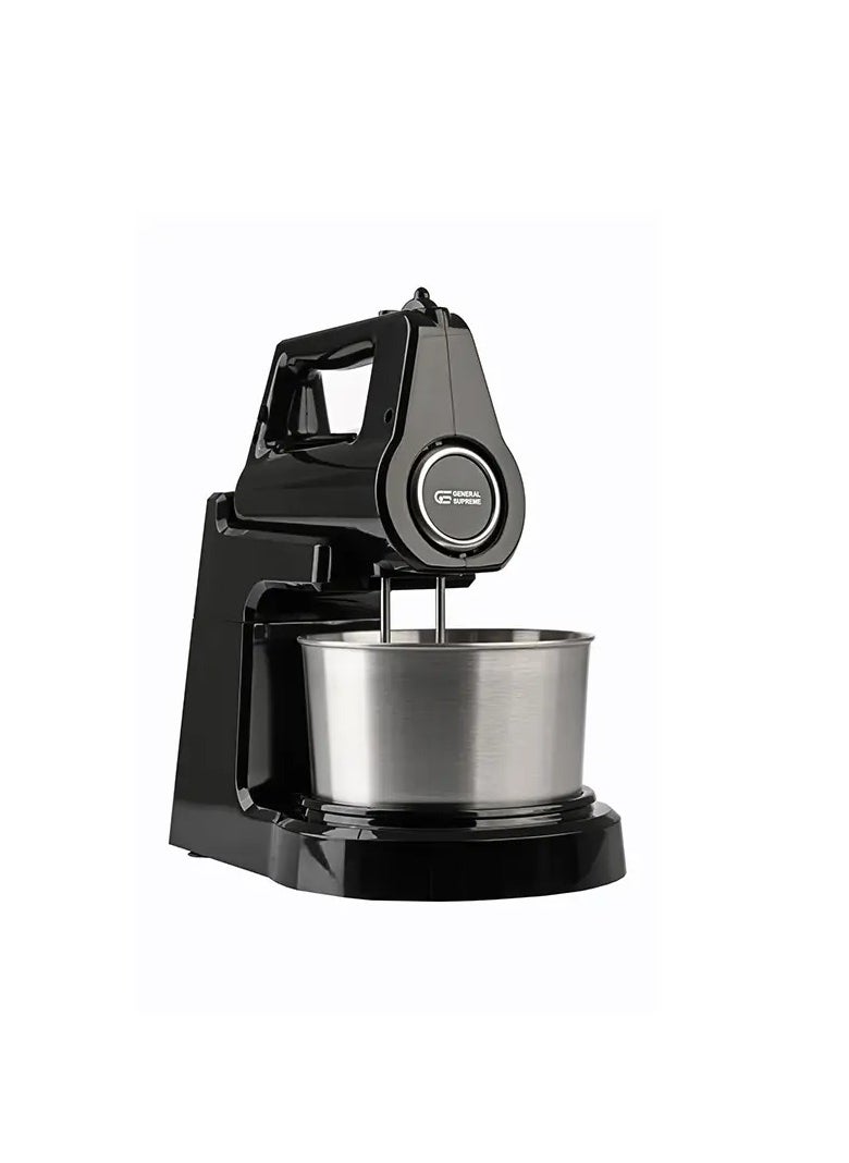 GENERAL SUPREME - General Supreme Hand Mixer, 2.5 Liter Bowl, 400 Watt, Black GSBM25BM - Image 1