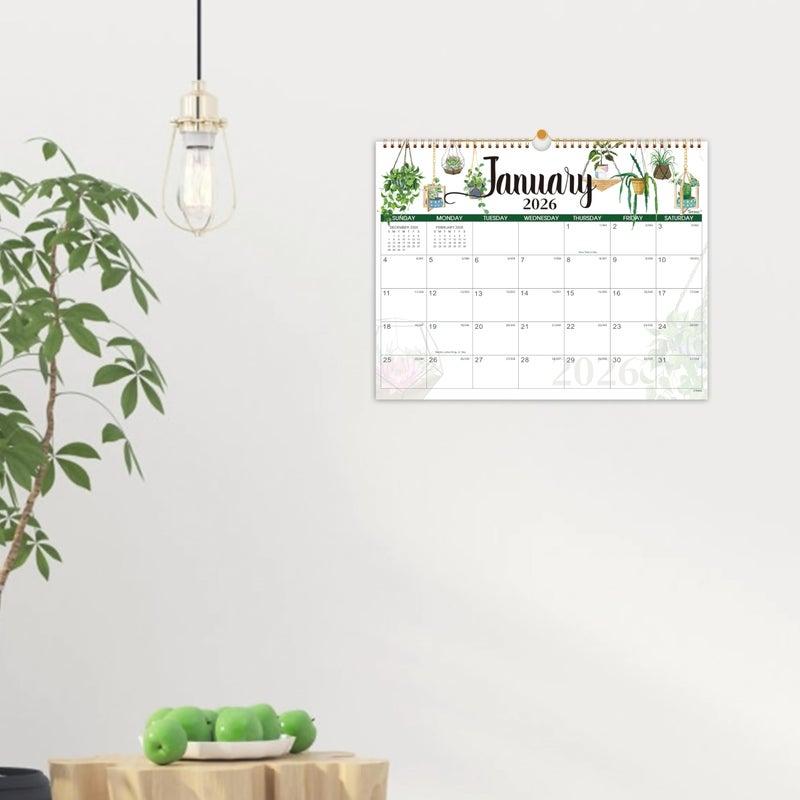 Tersus 2026 Calendar - 2026 Wall Calendar 12 Month, JAN 2026 - DEC 2026, Calendar 2026 for Wall, 14.8'' x 11.6'', Sturdy Binding, Julian Dates, Holiday Reminder, Large Ruled Blocks - Image 2