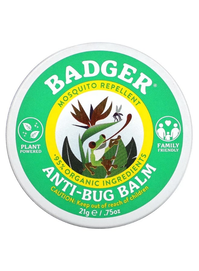 Badger, Organic Anti-Bug Balm, Citronella & Rosemary, 0.75 oz (21 g) - Image 1