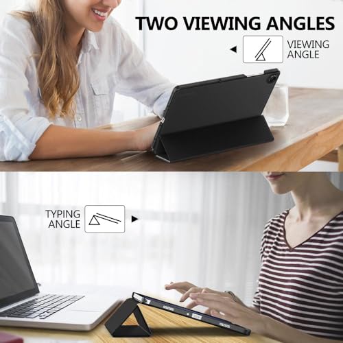 MoKo Case for Galaxy Tab A9+/A9 Plus 11 inch 2023, Slim Stand Protective Smart Cover with Hard PC Translucent Back Shell for Tab A9 Plus Tablet (SM-X210/X216/X218), Auto Wake/Sleep, Black - Image 5