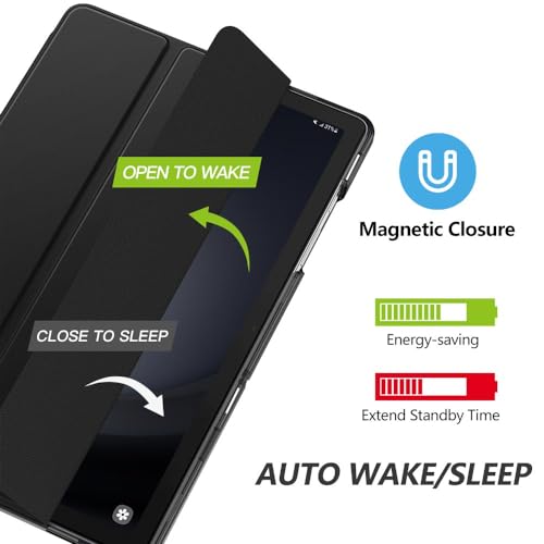 MoKo Case for Galaxy Tab A9+/A9 Plus 11 inch 2023, Slim Stand Protective Smart Cover with Hard PC Translucent Back Shell for Tab A9 Plus Tablet (SM-X210/X216/X218), Auto Wake/Sleep, Black - Image 4