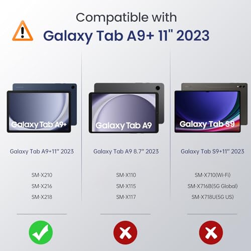 MoKo Case for Galaxy Tab A9+/A9 Plus 11 inch 2023, Slim Stand Protective Smart Cover with Hard PC Translucent Back Shell for Tab A9 Plus Tablet (SM-X210/X216/X218), Auto Wake/Sleep, Black - Image 2