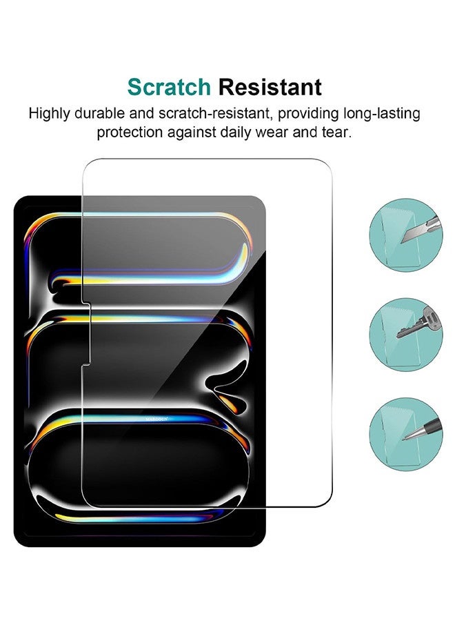 DUSALA for Apple iPad Air 13 2024 M2, 2Packs Premium Screen Protector Tempered Glass 13 inch Clear - Image 3