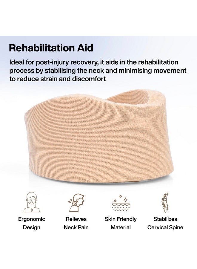 FOVERA Cervical Collar Soft, Neck Support for Cervical Spine Immobilization & Pain Relief, Adjustable Neck Brace for Neck Pain & Spine Pressure Relief (Size - M, 1 Unit) - Image 3