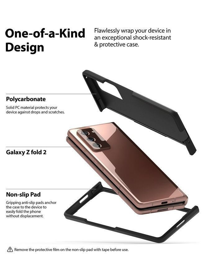 NIBEMINENT Protective Case Cover For Samsung Galaxy Z Fold2 Matte Black - Image 3