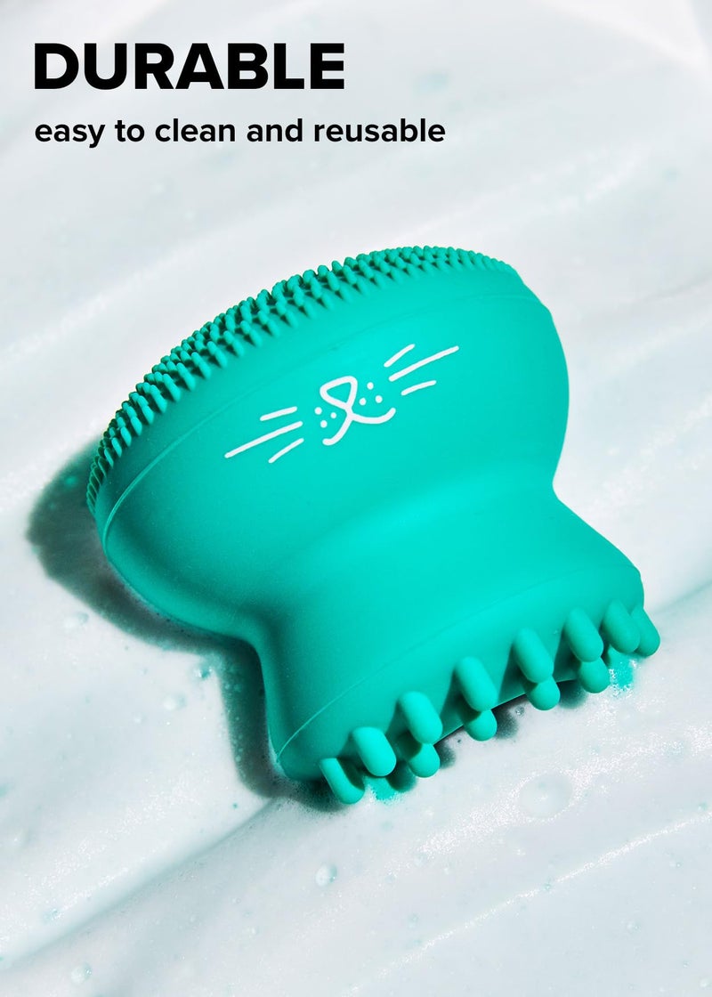 I Dew Care Cleansing Tool - Pawfect Face Scrubber | 3-in-1 Cute Silicone Pore Cleanser, Exfoliator, and Massager with Sponge - Image 5