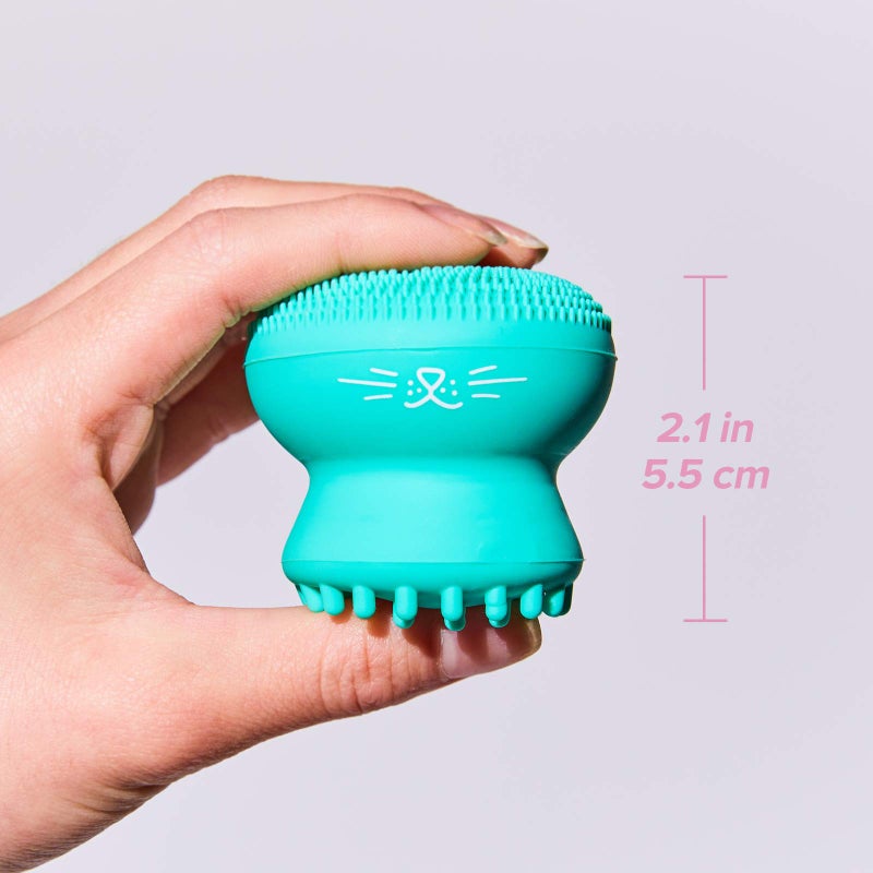I Dew Care Cleansing Tool - Pawfect Face Scrubber | 3-in-1 Cute Silicone Pore Cleanser, Exfoliator, and Massager with Sponge - Image 4
