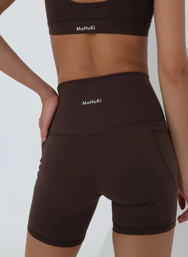 Mohuki Chocolate Brown Olivia Side Pocket Short for Women | Best Price UAE