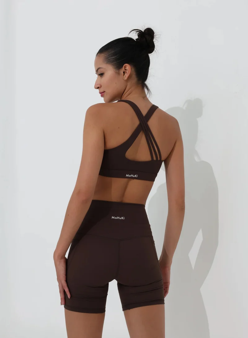 Mohuki Chocolate Brown Olivia Side Pocket Short for Women | Best Price UAE