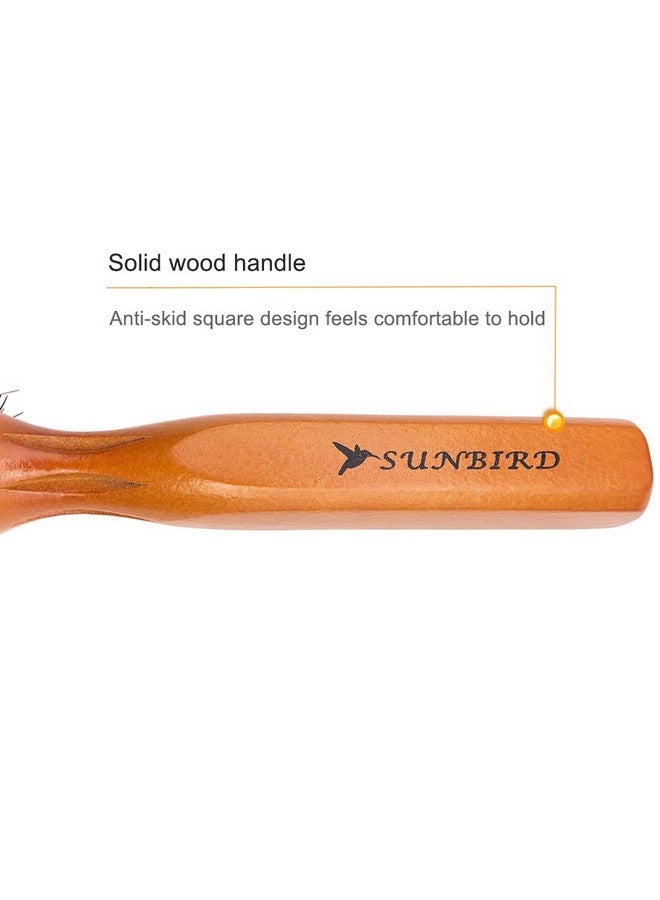 SUNBIRD Wild Boar Bristle Large Round Brush Hair Brush For Men Women Kid Dry Wet Fine Thick Curly Hair Styling Adding Hair Volume And Shine - Image 3