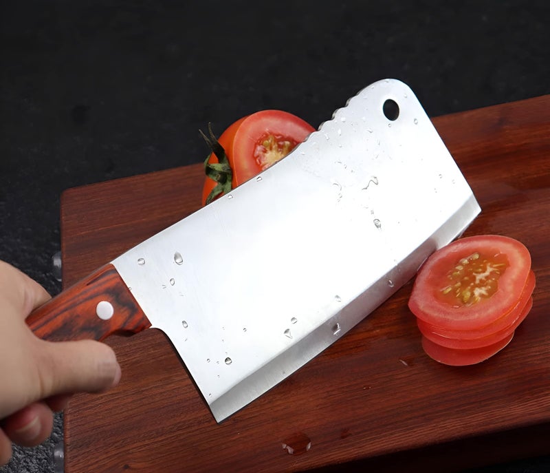 ONICORN® Stainless Steel Kitchen Chef Knives, Chinese Cleaver Knife with Non-Slip Plastic Handle, Chopping Meat Cleaver, Cutting Fish, Vegetables for Kitchen & Restaurants (Knife-H) - Image 2