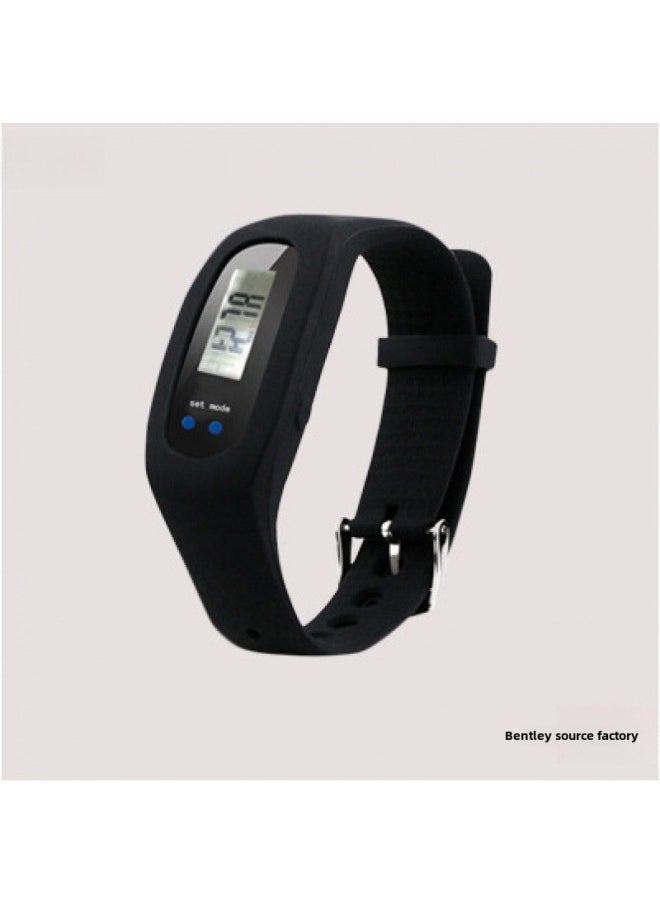Electronic Pedometer Calorie Multi-function Watch Walking Old Man Running Counter Promotion-Color:Black
