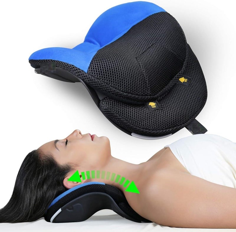 TERXA Neck Relief Pillow Contour Cervical Pillow for Pain Relief Memory Foam Cushion Comfort for NeckShouldersSleeping Health Care Device Back Sleeper Pack of 1Multicolor - Image 3