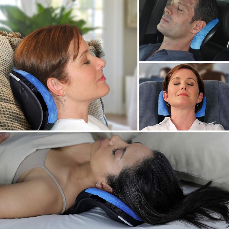 TERXA Neck Relief Pillow Contour Cervical Pillow for Pain Relief Memory Foam Cushion Comfort for NeckShouldersSleeping Health Care Device Back Sleeper Pack of 1Multicolor - Image 4