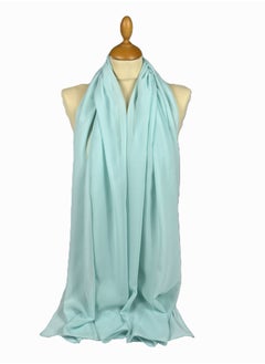 Perfectory PERFECTORY Women Lightweight Solid Chiffon Hijab Shawl Soft Premium Abaya Shawl Wrap Scarves, Long Bridal Hijab Scarf- Baby Blue  - Image 3