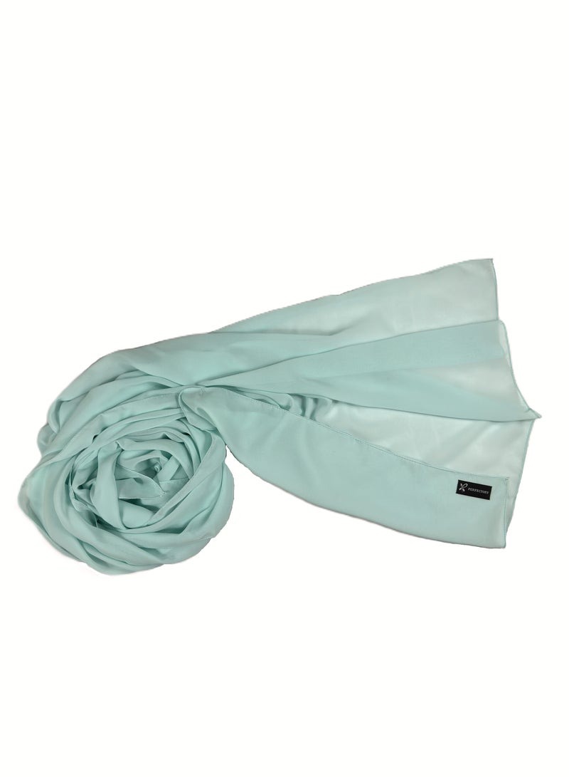 Perfectory PERFECTORY Women Lightweight Solid Chiffon Hijab Shawl Soft Premium Abaya Shawl Wrap Scarves, Long Bridal Hijab Scarf- Baby Blue  - Image 1