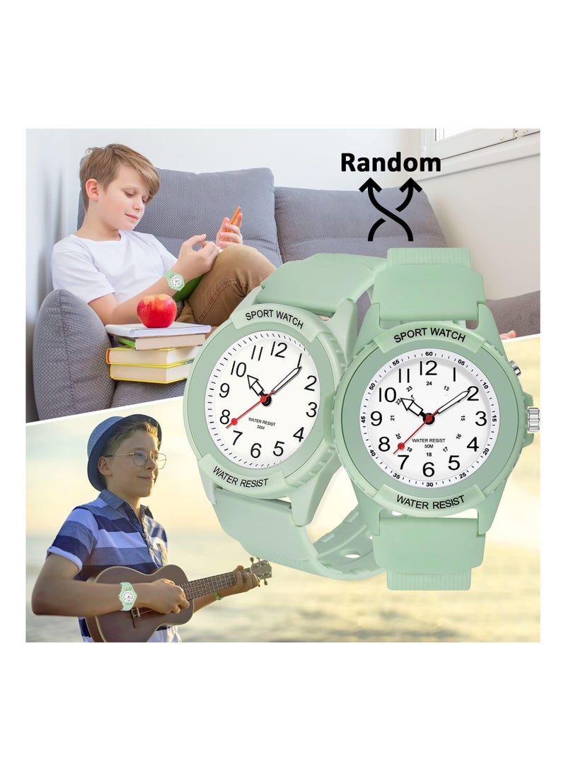 SYOSI Kids Analog Watch for Boys Girls, Waterproof Time Teaching Watch with Night Light, Easy to Read and Learning Time for Children 6-18  - Image 4