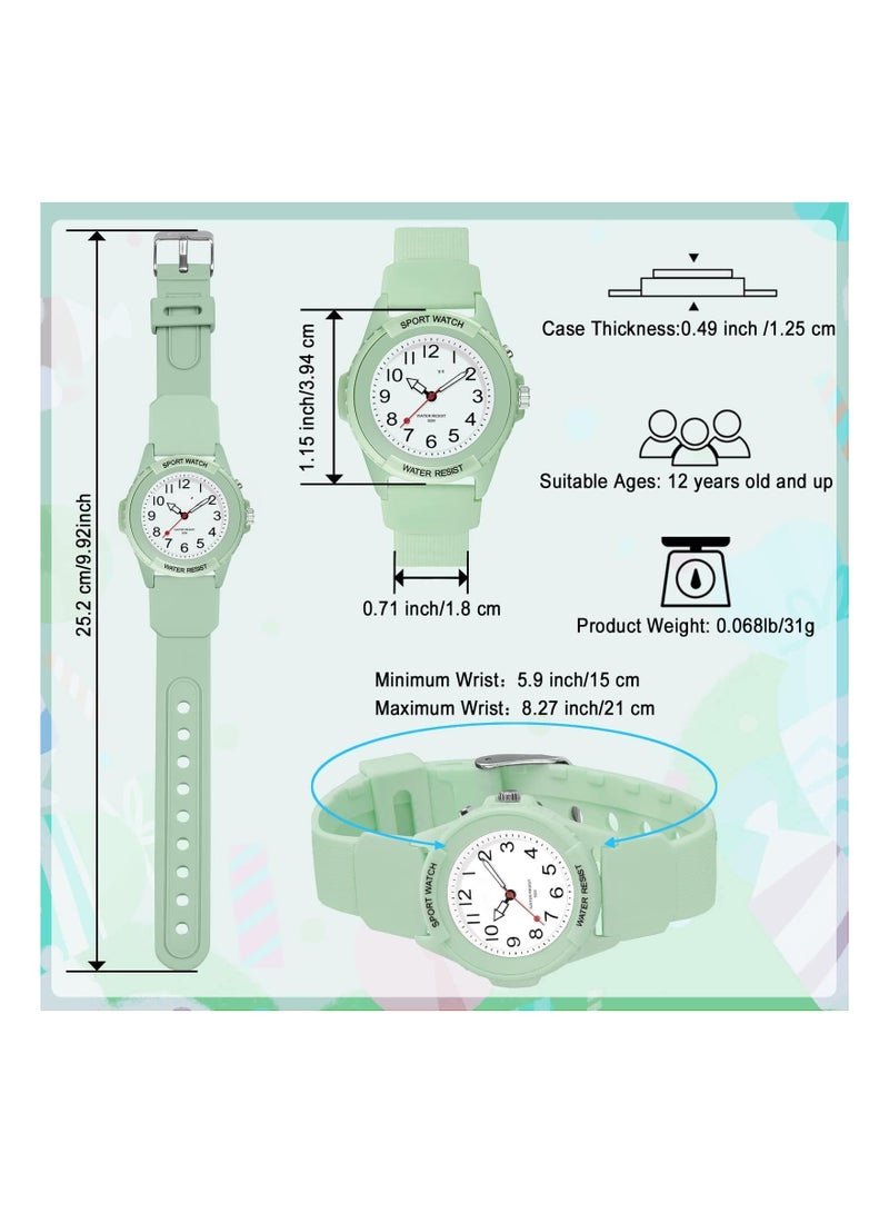 SYOSI Kids Analog Watch for Boys Girls, Waterproof Time Teaching Watch with Night Light, Easy to Read and Learning Time for Children 6-18  - Image 5