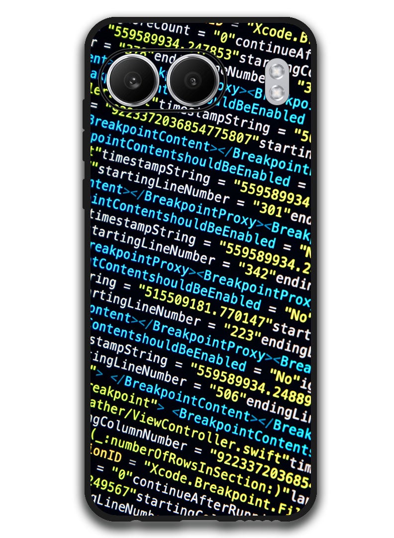 Theodor Protective Case Anti Scratch Shock Proof Bumper Cover For OnePlus Nord 4 code_symbols_programming - Image 1