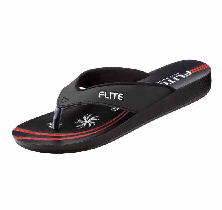 FLITE Women's Slippers PU Slippers (Black, numeric_7) - Image 1