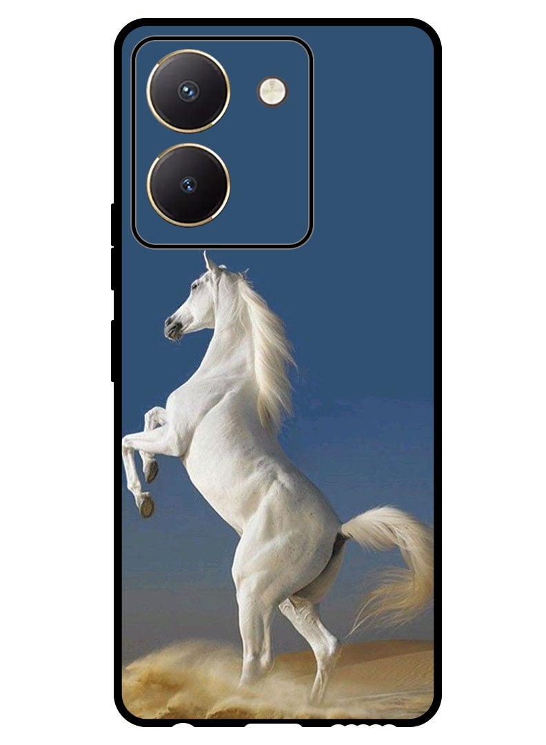 Theodor Protective Case Anti Scratch Shock Proof Bumper Cover For Vivo Y27s White horse - Image 1