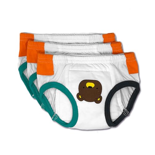 Tiny Undies Tiny Trainers Cotton Training Pants Unisex for Babies and Toddlers Elimination Communication or Potty Training 3pack 18 months BearLearn - Image 1