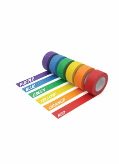 Color Masking Tape-Color Craft Tape, Painter Tape, Very Suitable For Handicrafts, Labels And Color Coding 6 Rolls X2cmx20m
