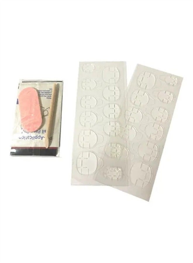 BLOOMING TIME 24-Piece Full Cover Press On Fake Nail Tips Natural White - Image 3