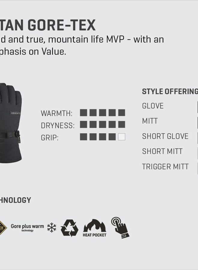 DAKINe Titan Gore-Tex Mitts - Black, Large - Image 2