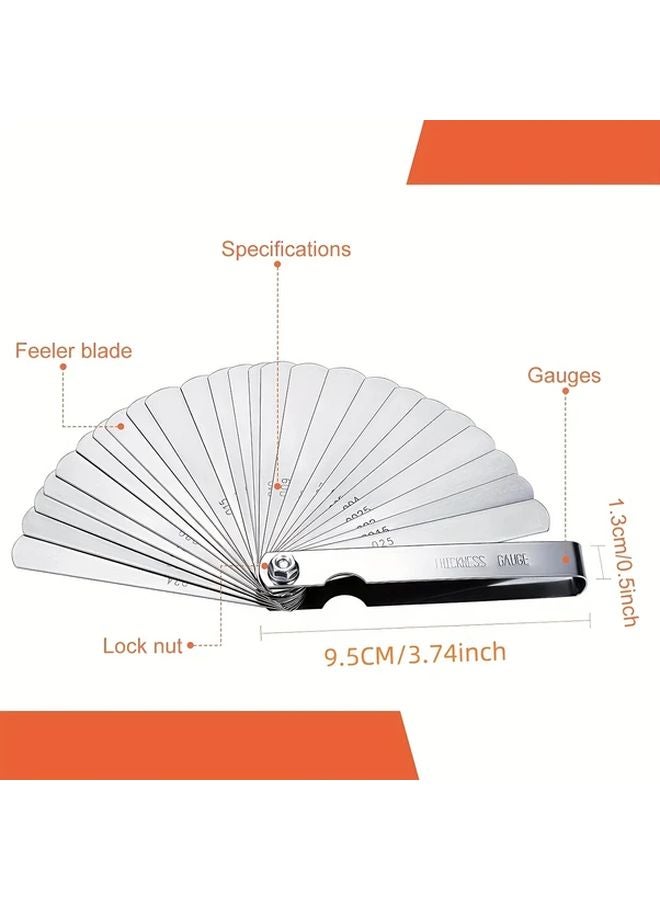 32 Pcs Stainless Steel Valve Gap Gauge Set 0 04 0 88mm Engine Clearance Measuring Tool - Image 3