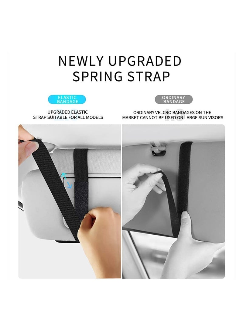 KASTWAVE Car Sun Visor Organizer, Auto Interior Accessories Storage Pocket Organizer with Multi-Pocket Net Zipper Pouch Sunglass Holder for Car Truck SUV Case Bag for Card License Registration  - Image 5