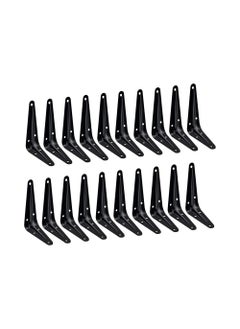 SYOSI 20 Pack Shelf Brackets, SYOSI Heavy Duty Black Metal Floating Shelf Bracket, Rustic Farmhouse Decorative Iron Bracket  - Image 1
