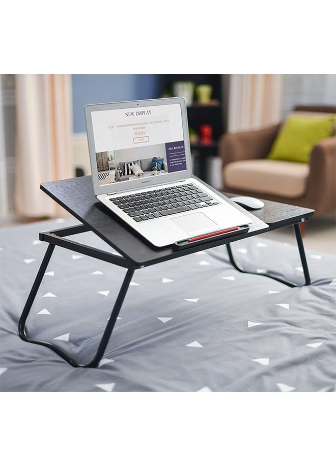 Generic Foldable Portable Small Notebook Computer Desk,Computer Table, Computer Desk On The Bed, Adjustable Angle Tilt Computer Desk, Equipped With Anti-Slip Stopper And Cup Holder. Suitable For Small-Sized Apartments. - Image 1