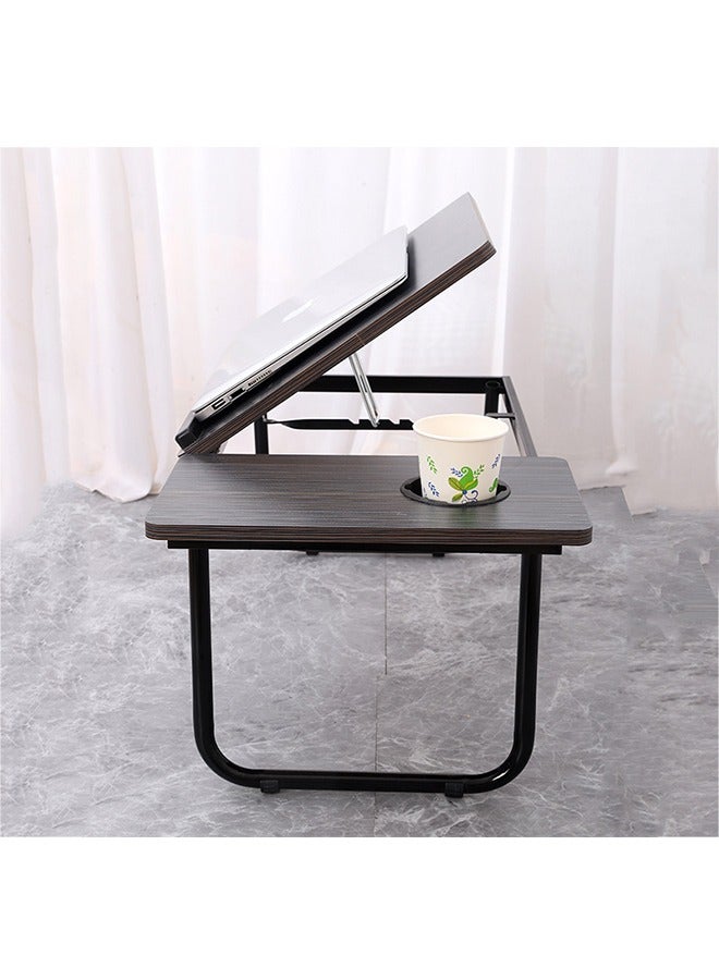 Generic Foldable Portable Small Notebook Computer Desk,Computer Table, Computer Desk On The Bed, Adjustable Angle Tilt Computer Desk, Equipped With Anti-Slip Stopper And Cup Holder. Suitable For Small-Sized Apartments. - Image 2