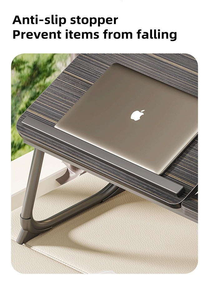 Generic Foldable Portable Small Notebook Computer Desk,Computer Table, Computer Desk On The Bed, Adjustable Angle Tilt Computer Desk, Equipped With Anti-Slip Stopper And Cup Holder. Suitable For Small-Sized Apartments. - Image 3