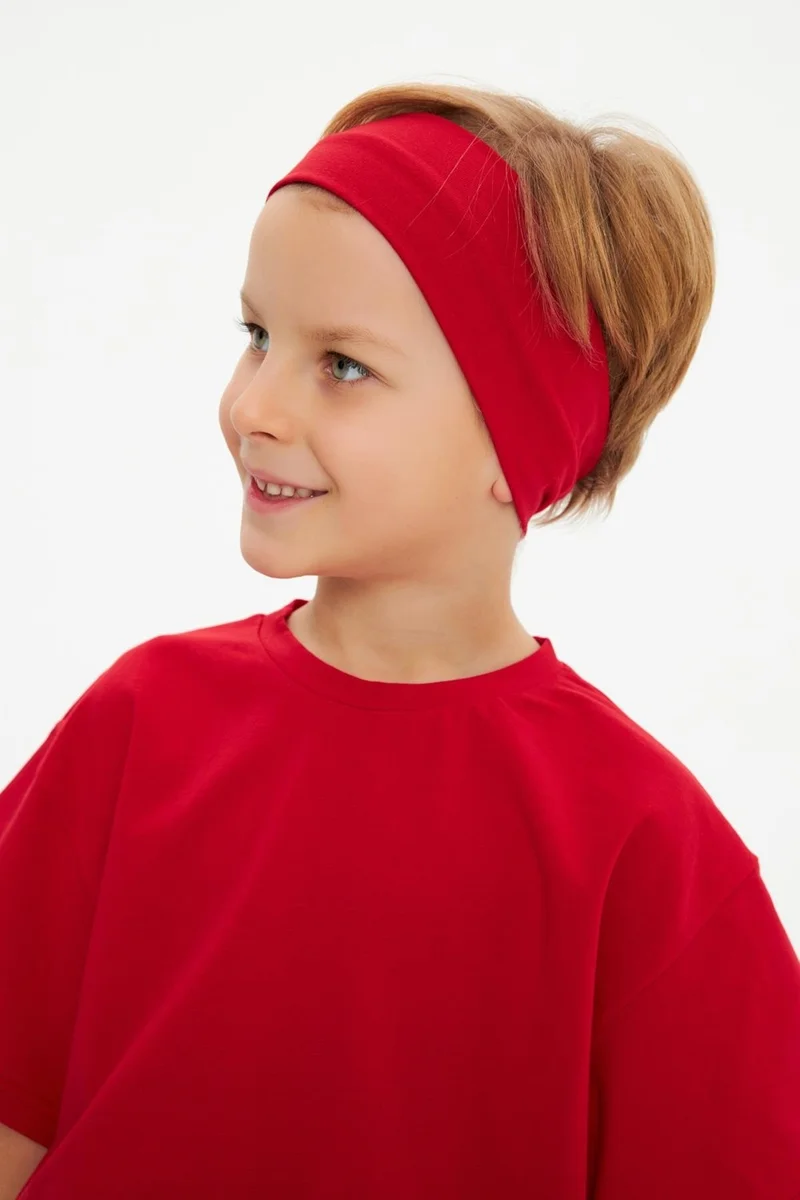 بيبيجيز Red Men's Cotton Combed Non-Slip Anti-Sweat Flexible Hair Band