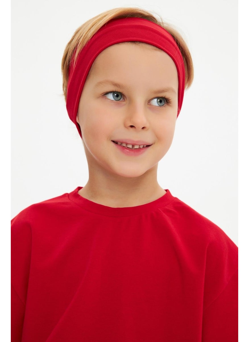 Babygiz - Red Men's Cotton Combed Non-Slip Anti-Sweat Flexible Hair Band - Image 1