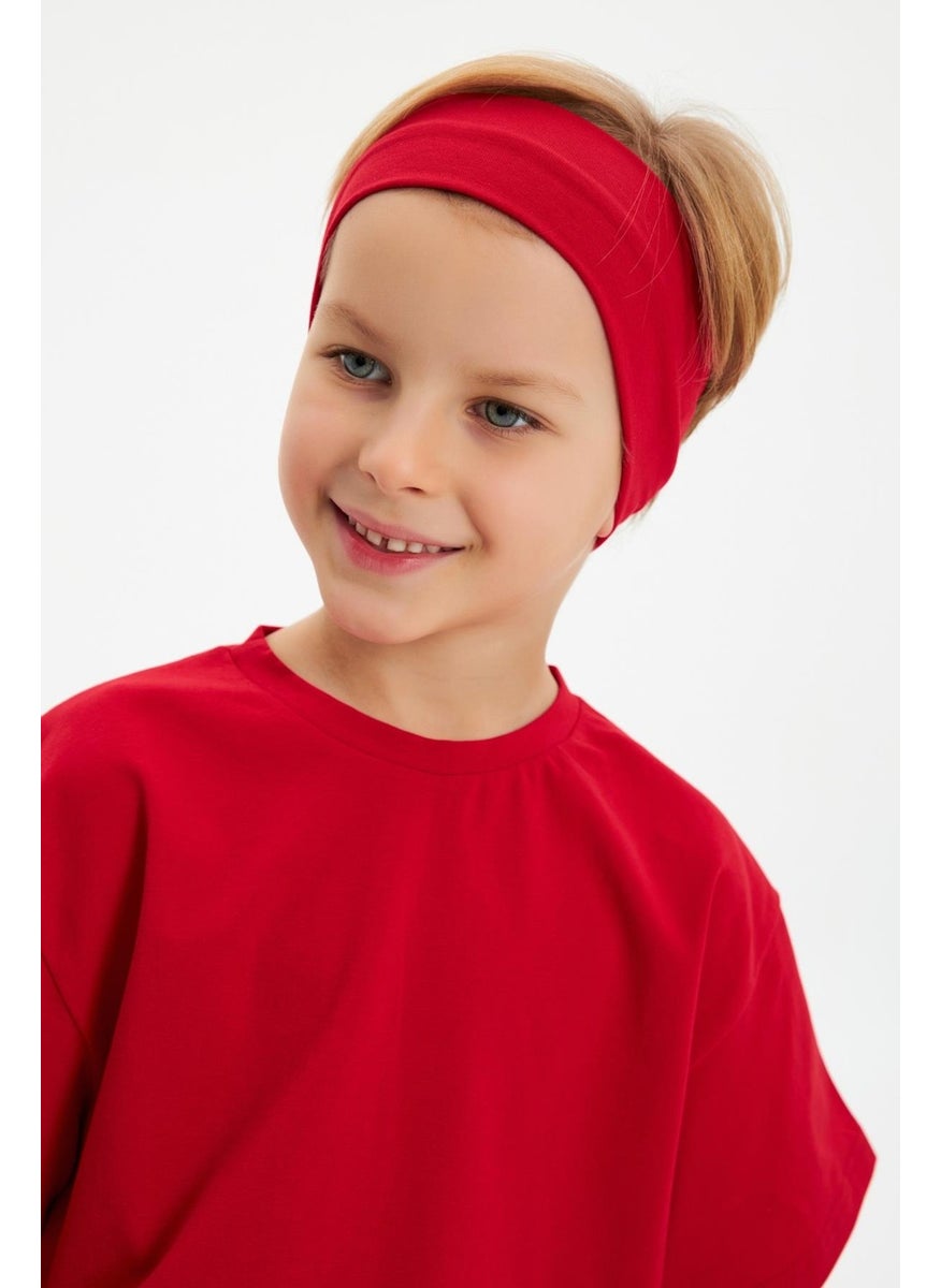 Babygiz - Red Men's Cotton Combed Non-Slip Anti-Sweat Flexible Hair Band - Image 1