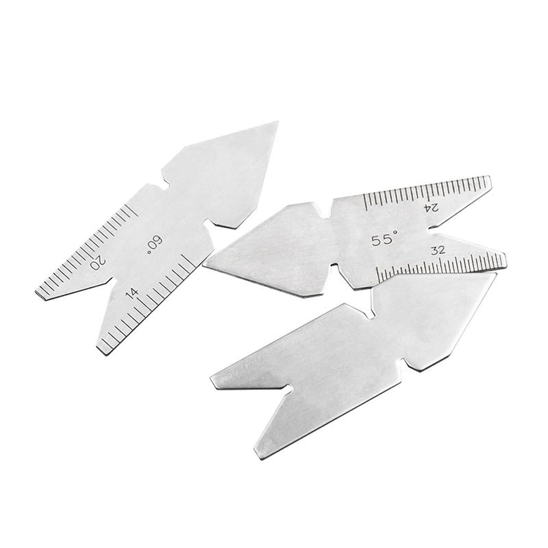 Precise Thread Center Gauge Steel Engraveds Marking Scale 60° Metric 55° Whitworth Angles Measuring Tool Easy-to-Read Engraveds Thread Pitches Gauge - Image 4