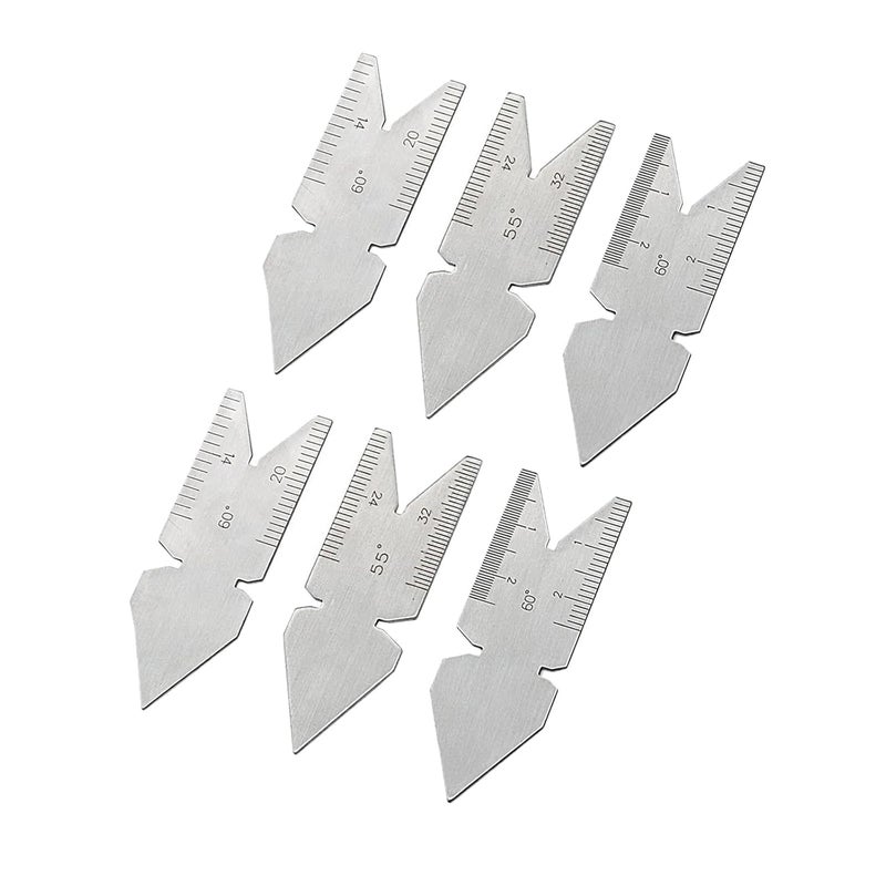 Precise Thread Center Gauge Steel Engraveds Marking Scale 60° Metric 55° Whitworth Angles Measuring Tool Easy-to-Read Engraveds Thread Pitches Gauge - Image 5