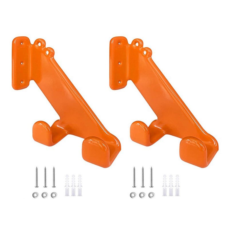 Chainsaw Wall Mount: Carbon Steel, Double Hanging Design - No Swing Structure, Protective Rubber Coating Universal Chainsaw Hanger for Workshop, Garage & Tool Storage - Image 1