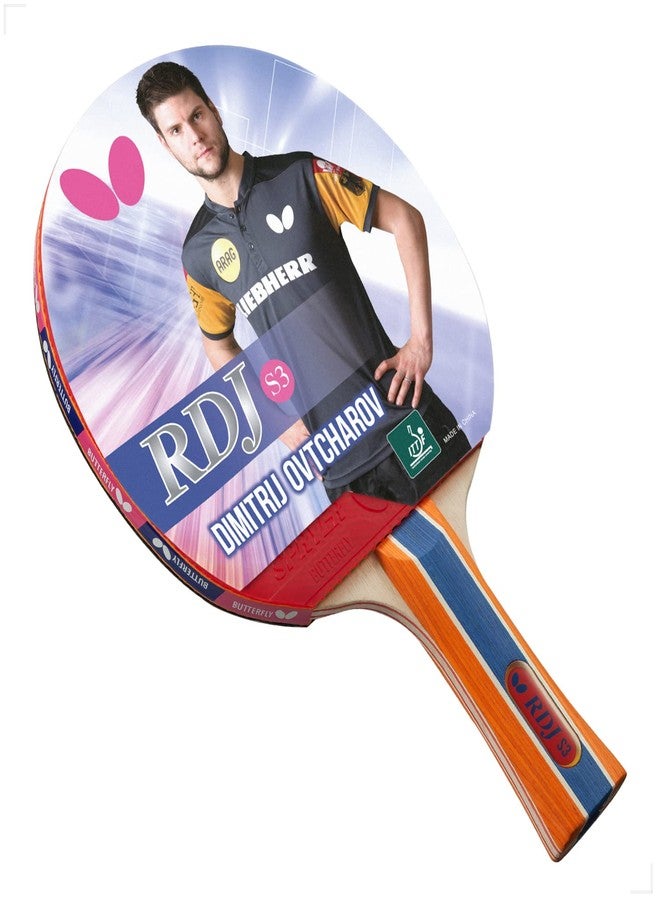 Butterfly RDJ S3 Table Tennis Racket - ITTF Approved Ping Pong Paddle - Great Spin, Speed Control Ping Pong Racket, Multicolor - Image 1