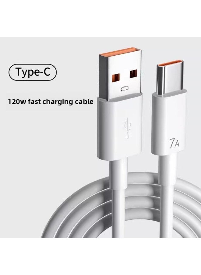 For Huawei 7a Data Line Typec Charging Line Tpyec Flash Charging Mobile Phone Line Mate30 Super Fast Charging P40-Color:7a Super Flash Charge★Two Pack [two-year Warranty]-1m  - Image 1