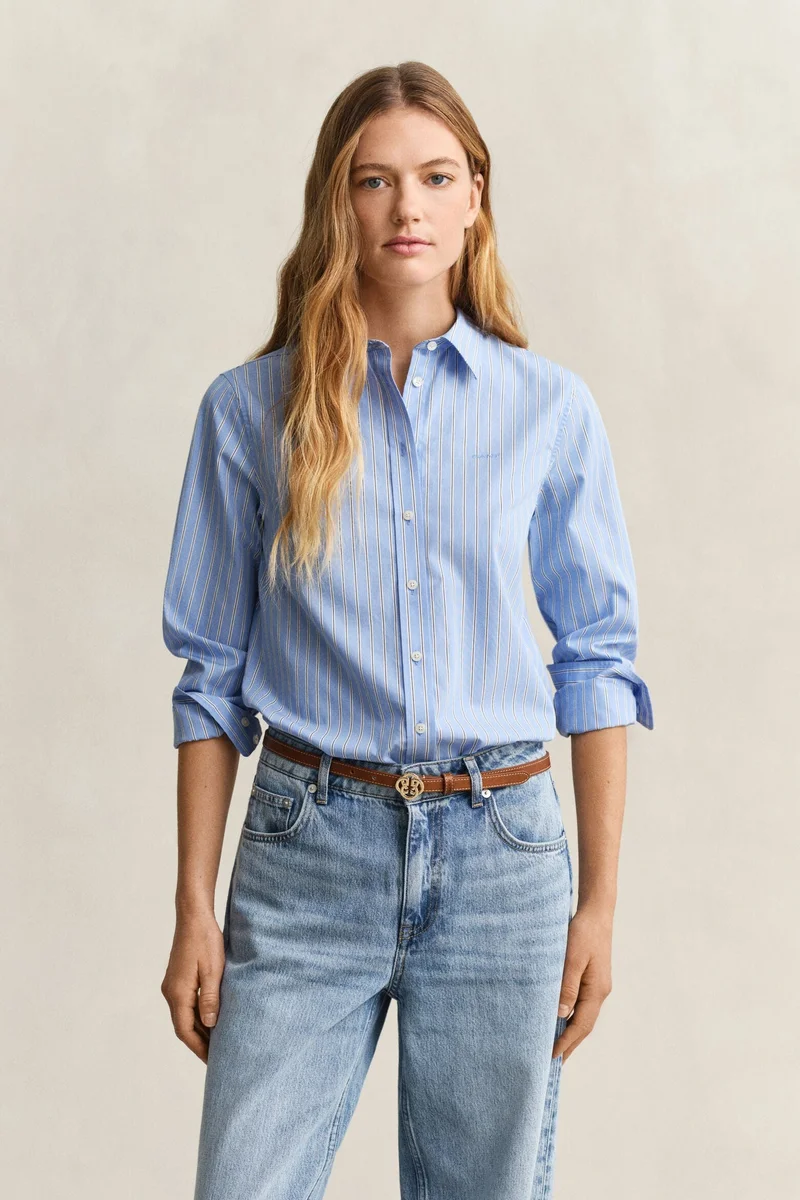 Gant  Regular Poplin Stripe Shirt for Women | Best Price UAE