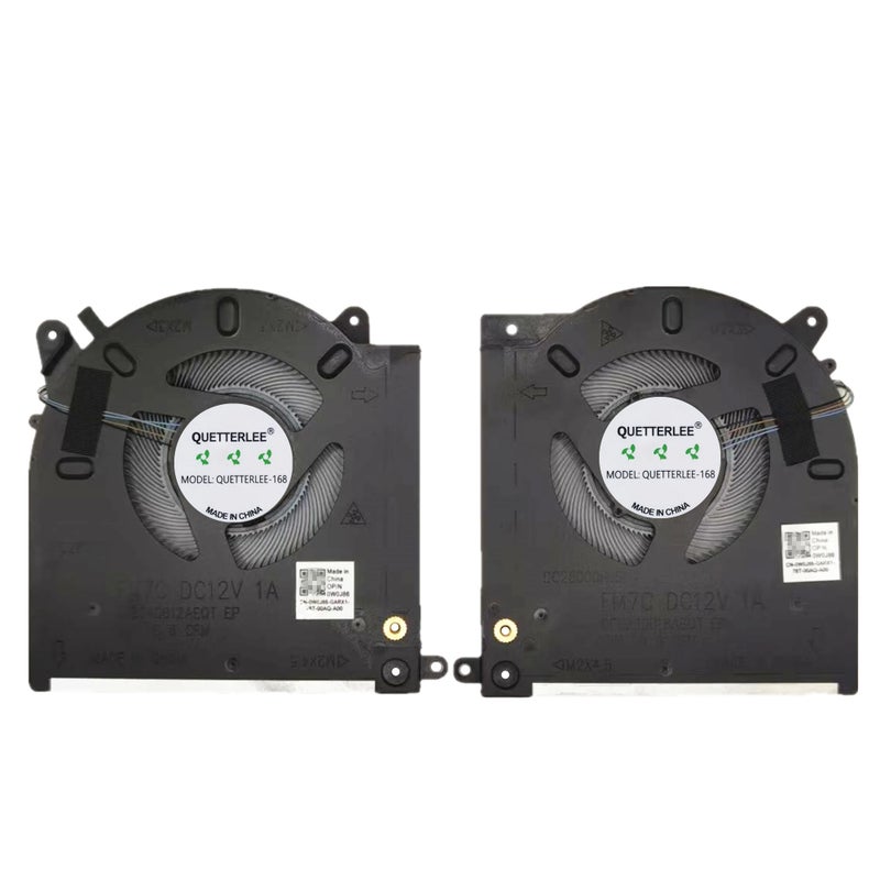 Laptop CPU GPU Cooling fan EG50061S1-C070-S9A EG50061S1-C080-S9A DC12V for DELL Alienware M15 R3 R4 RTX 2070 3070 0TG9V0 0D1X38 - Image 1