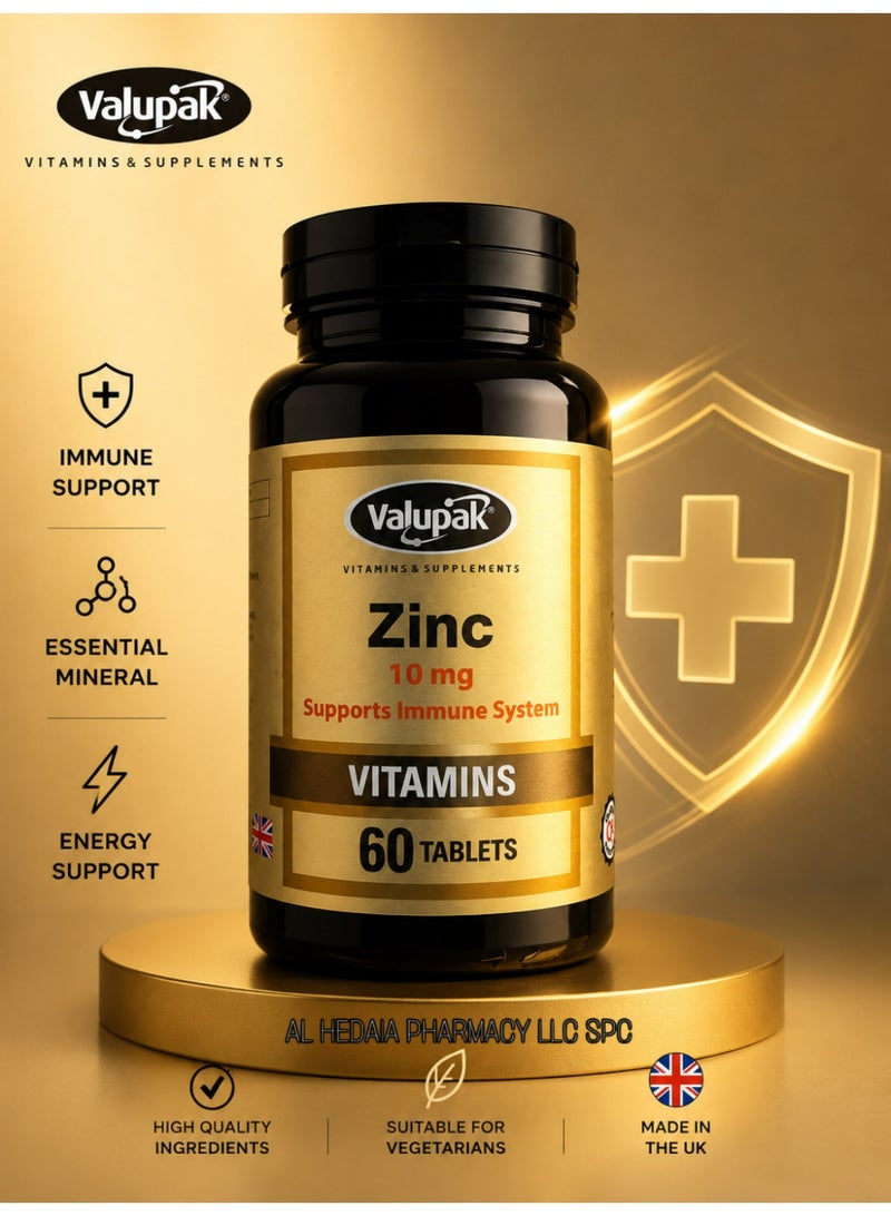 Valupak Zinc 10mg 60 Tablets - Image 1