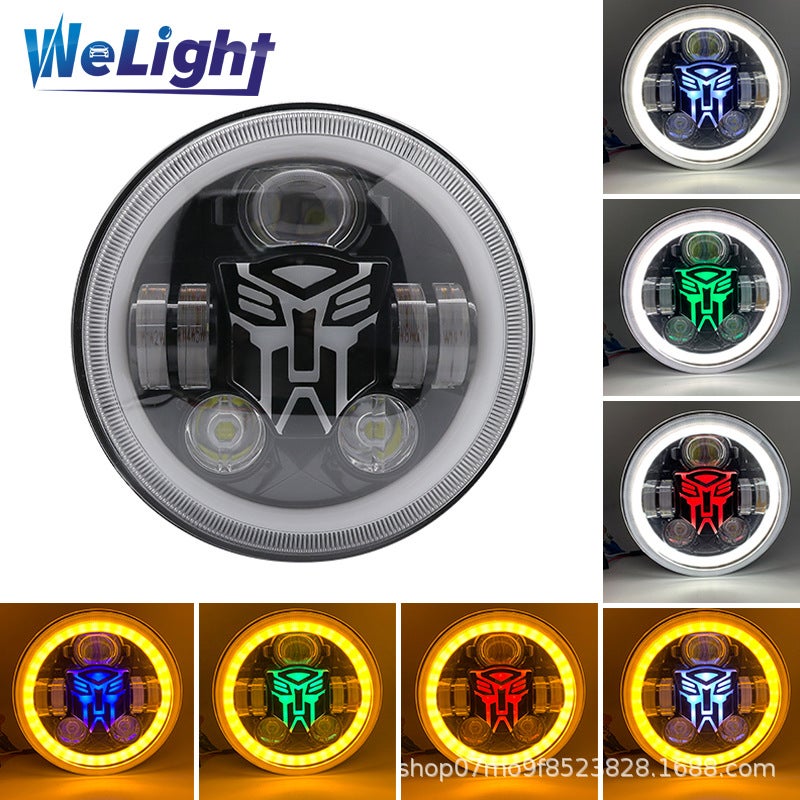 Loquat Harley 7 Inch Transformer LED Headlight