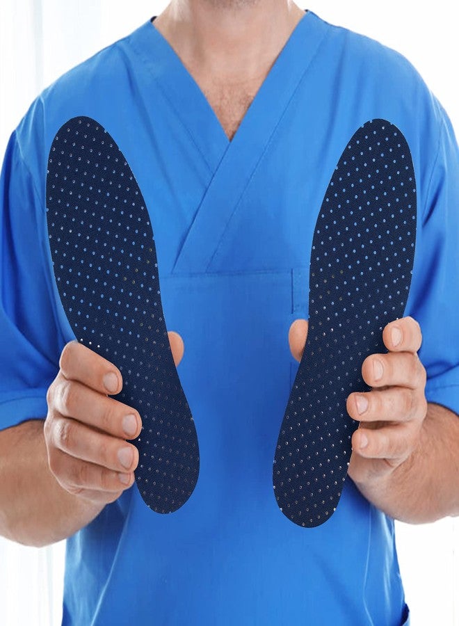 Sintege 3 Pairs Breathable Shoe Insoles Inserts Soft Cushioning Double-Layer Latex Foam Perforated Replacement Insoles for Men 7-11 Woman 2-8(Khaki, Green, Blue) - Image 4