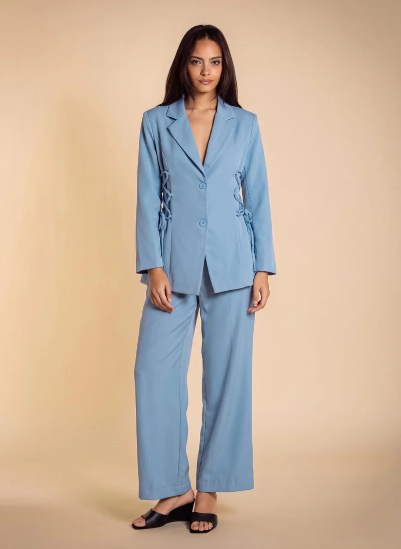 SHAPES CINCHED WAIST BLAZER SET