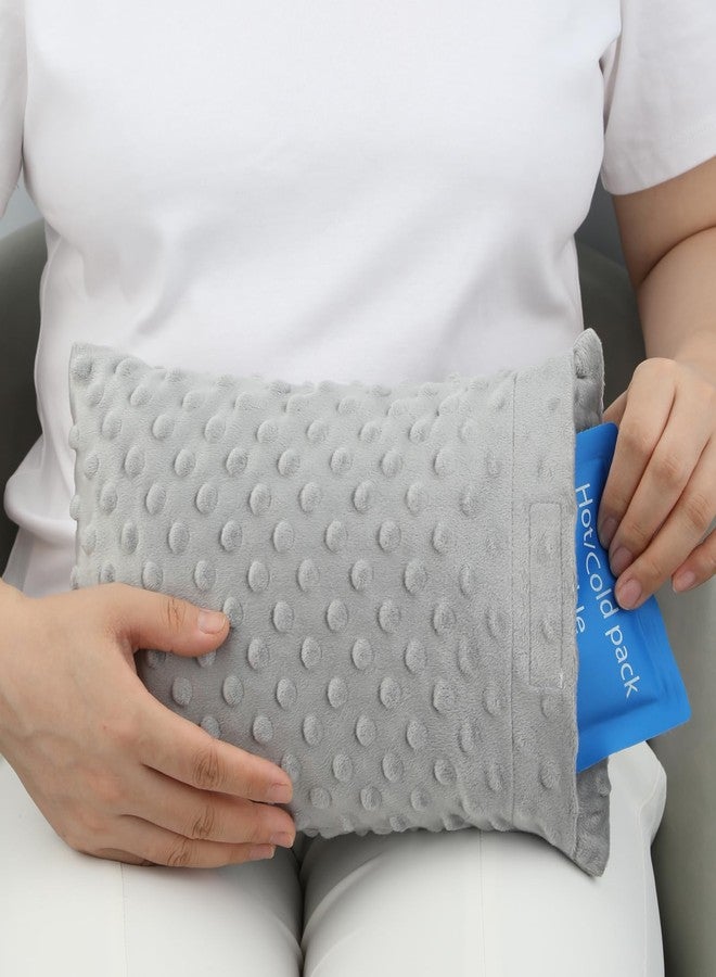 HapiPoppy Tummy Tuck Pillow with Pocket Hysterectomy Pillows Hysterectomy Recovery Must Haves Gifts for Abdominal Surgery Tiny Cough Cushion Minky Dot Light Gray - Image 1